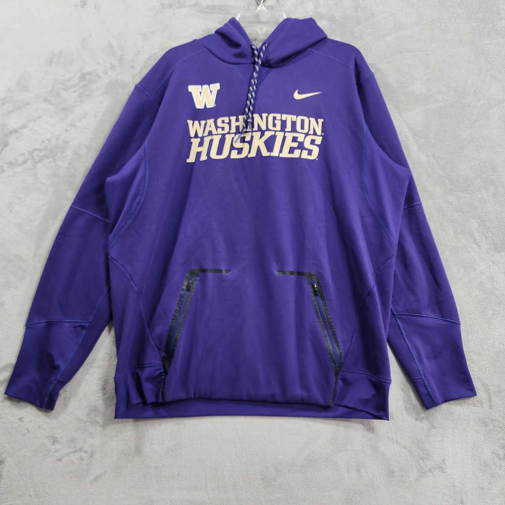 Washington Huskies Sweatshirt Mens XL Purple NCAA Football Nike Dri-FIT Hoodie